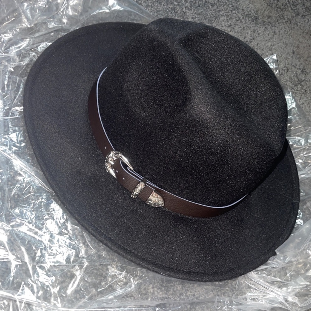 Buckle Belted Decor Fedora Hat